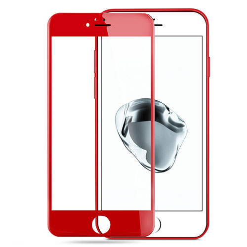 Ultra Clear Full Screen Protector Tempered Glass for Apple iPhone 7 Plus Red