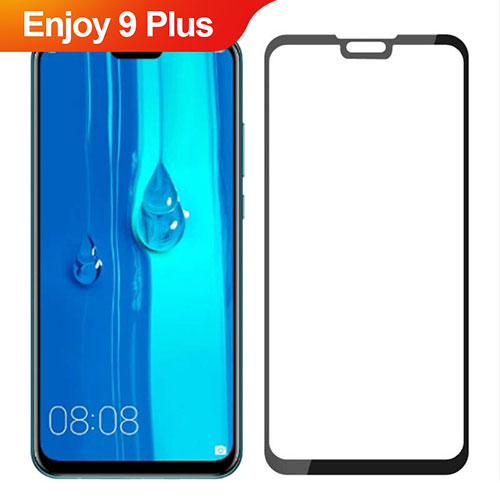 Ultra Clear Full Screen Protector Tempered Glass for Huawei Enjoy 9 Plus Black