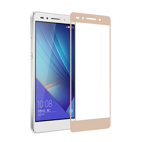 Ultra Clear Full Screen Protector Tempered Glass for Huawei Honor 7 Dual SIM Gold