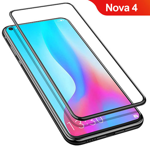 Ultra Clear Full Screen Protector Tempered Glass for Huawei Nova 4 Black