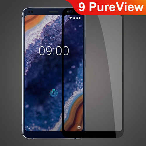 Ultra Clear Full Screen Protector Tempered Glass for Nokia 9 PureView Black