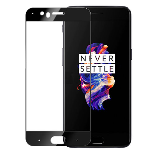 Ultra Clear Full Screen Protector Tempered Glass for OnePlus 5 Black