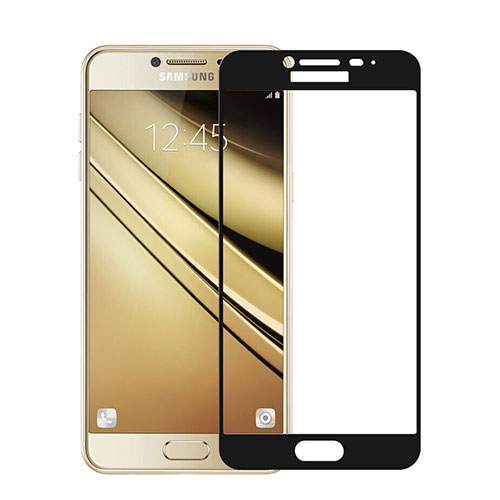 Ultra Clear Full Screen Protector Tempered Glass for Samsung Galaxy C7 SM-C7000 Black