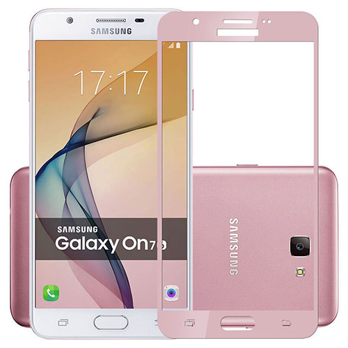 Ultra Clear Full Screen Protector Tempered Glass for Samsung Galaxy On7 (2016) G6100 Pink