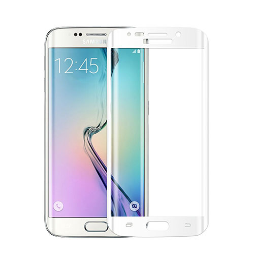 Ultra Clear Full Screen Protector Tempered Glass for Samsung Galaxy S6 Edge SM-G925 White