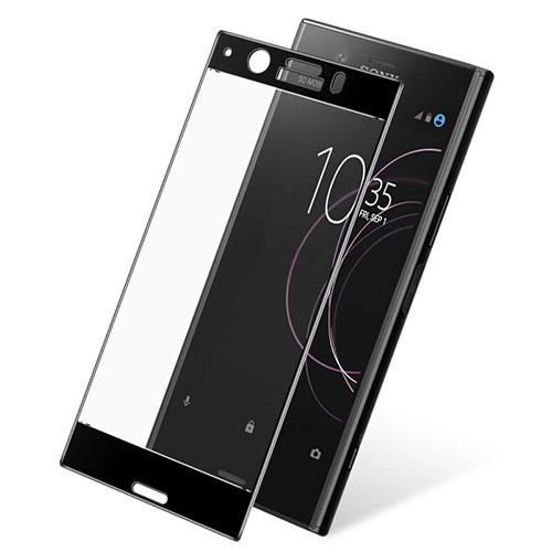 Ultra Clear Full Screen Protector Tempered Glass for Sony Xperia XZ1 Compact Black