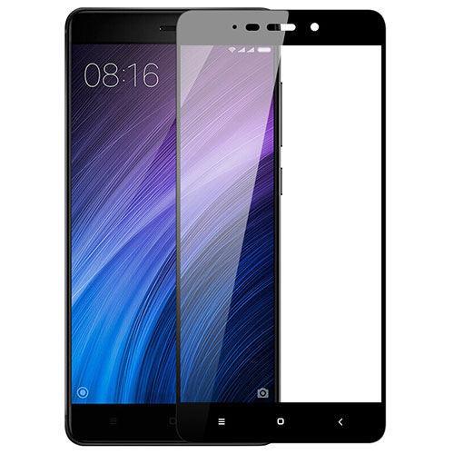 Ultra Clear Full Screen Protector Tempered Glass for Xiaomi Redmi 4 Standard Edition Black