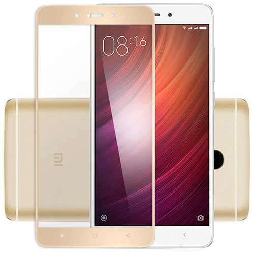 Ultra Clear Full Screen Protector Tempered Glass for Xiaomi Redmi Note 4X High Edition Gold