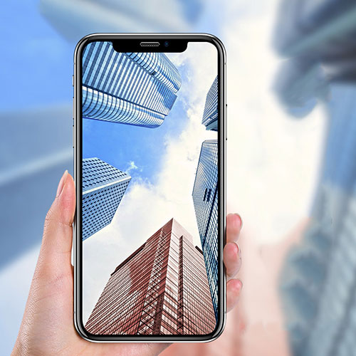 Ultra Clear Full Screen Protector Tempered Glass P04 for Apple iPhone X Black