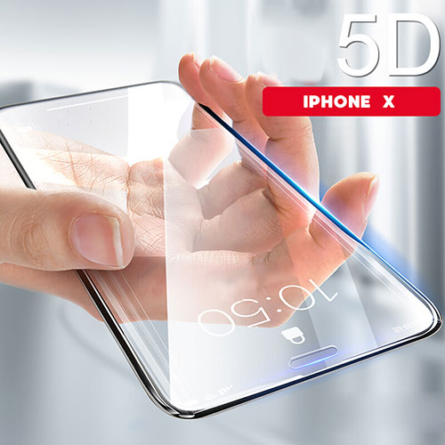 Ultra Clear Tempered Glass Screen Protector Film 5D for Apple iPhone Xs Clear