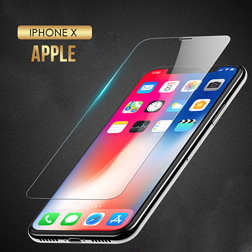 Ultra Clear Tempered Glass Screen Protector Film T08 for Apple iPhone X Clear