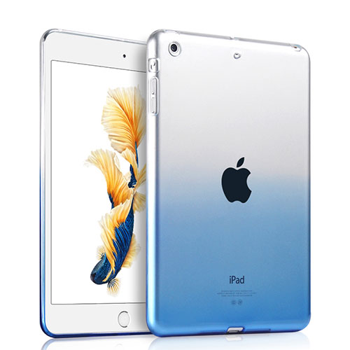 Ultra Slim Transparent Gel Gradient Soft Case for Apple iPad Air Blue