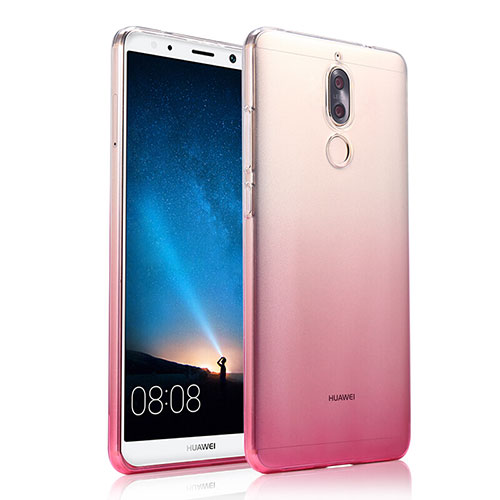 Ultra Slim Transparent Gel Gradient Soft Case for Huawei Maimang 6 Pink