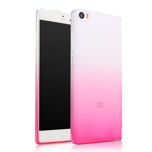 Ultra Slim Transparent Gel Gradient Soft Case for Xiaomi Mi Note Pink