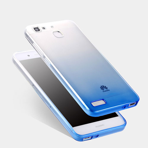 Ultra Slim Transparent Gel Gradient Soft Case Q01 for Huawei P8 Lite Smart Blue