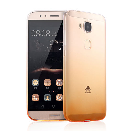 Ultra Slim Transparent Gradient Soft Case for Huawei G8 Yellow