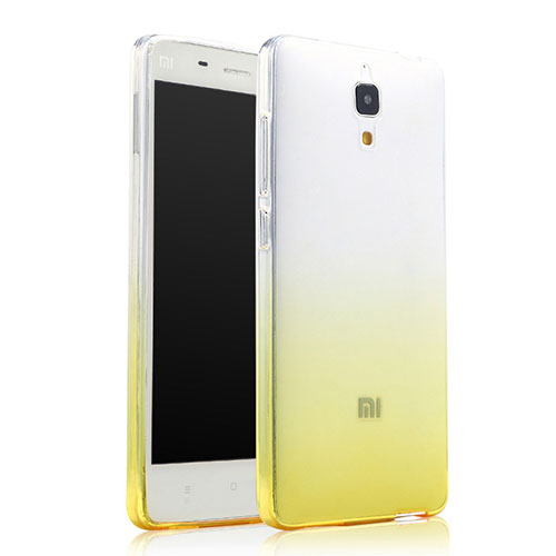 Ultra Slim Transparent Gradient Soft Case for Xiaomi Mi 4 LTE Yellow