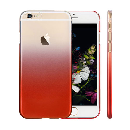 Ultra Slim Transparent Gradient Soft Case Z01 for Apple iPhone 6 Plus Red