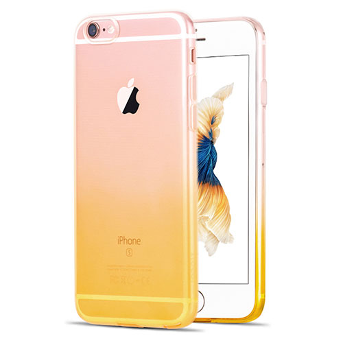 Ultra Slim Transparent Gradient Soft Case Z01 for Apple iPhone 6S Plus Yellow