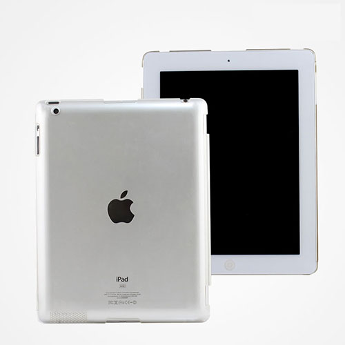 Ultra Slim Transparent Matte Finish Cover for Apple iPad 3 White