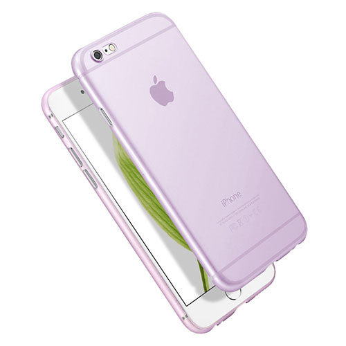 Ultra Slim Transparent Matte Finish Soft Case for Apple iPhone 6S Purple