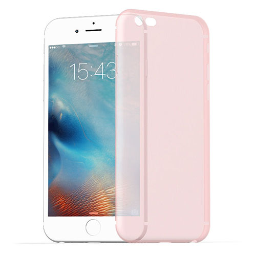 Ultra Slim Transparent Matte Finish Soft Cover for Apple iPhone 6S Pink