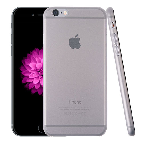 Ultra Slim Transparent Plastic Cover for Apple iPhone 6 Gray