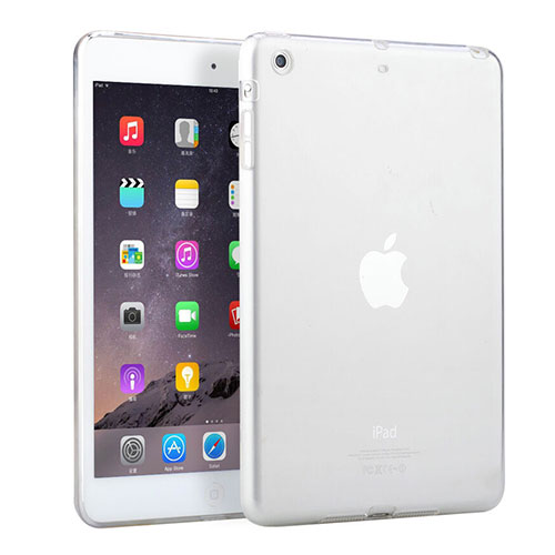 Ultra Slim Transparent TPU Soft Case for Apple iPad Mini 2 White