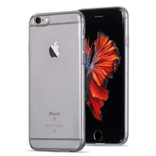 Ultra Slim Transparent TPU Soft Case for Apple iPhone 6S Gray