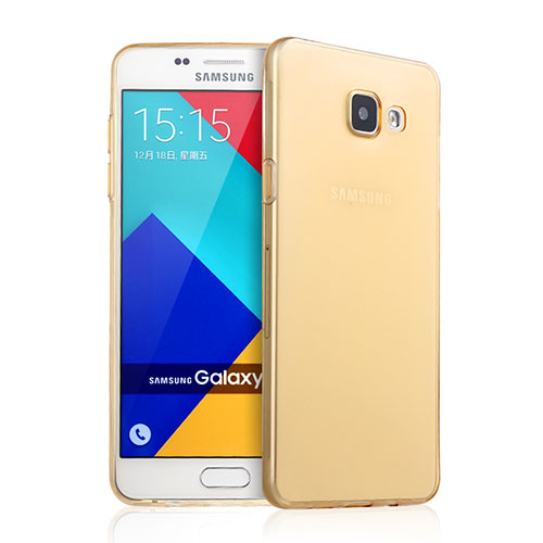 Ultra Slim Transparent TPU Soft Case for Samsung Galaxy A9 (2016) A9000 Gold