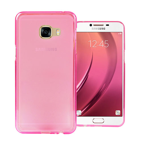 Ultra Slim Transparent TPU Soft Case for Samsung Galaxy C5 SM-C5000 Pink