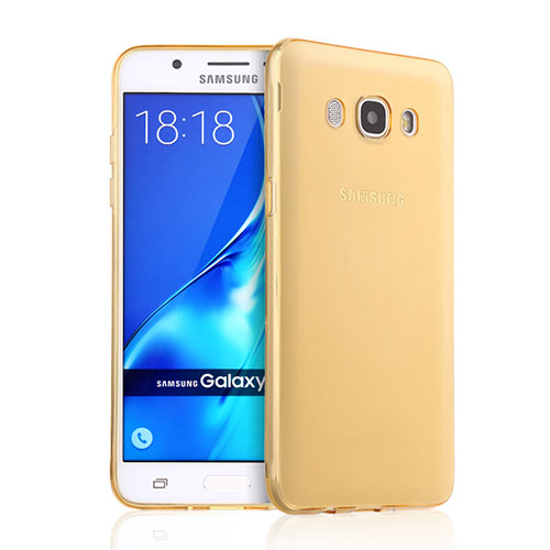 Ultra Slim Transparent TPU Soft Case for Samsung Galaxy J5 Duos (2016) Gold