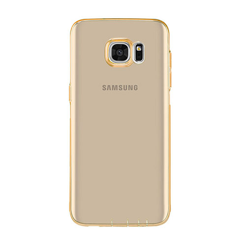 Ultra Slim Transparent TPU Soft Case for Samsung Galaxy S7 Edge G935F Gold