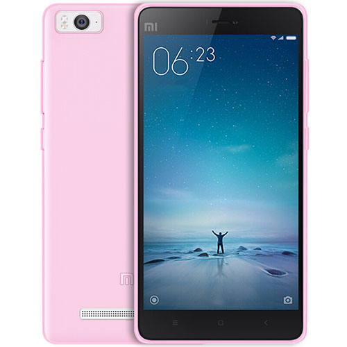 Ultra Slim Transparent TPU Soft Case for Xiaomi Mi 4i Pink