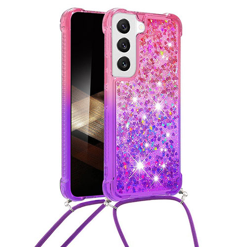 Ultra-thin Silicone Gel Gradient Soft Case Cover Y01B for Samsung Galaxy S25 5G Purple