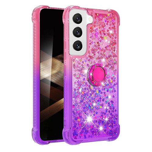 Ultra-thin Silicone Gel Gradient Soft Case Cover Y04B for Samsung Galaxy S24 5G Purple