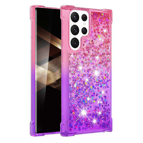 Ultra-thin Silicone Gel Gradient Soft Case Cover Y05B for Samsung Galaxy S25 Ultra 5G Purple