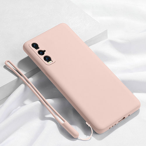 Ultra-thin Silicone Gel Soft Case 360 Degrees Cover C01 for Oppo Find X2 Pink