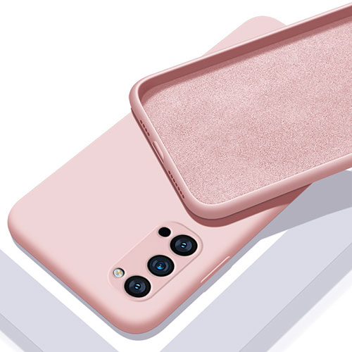 Ultra-thin Silicone Gel Soft Case 360 Degrees Cover C01 for Oppo Reno4 Pro 5G Pink