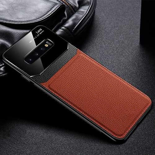 Ultra-thin Silicone Gel Soft Case 360 Degrees Cover C01 for Samsung Galaxy S10 Plus Brown