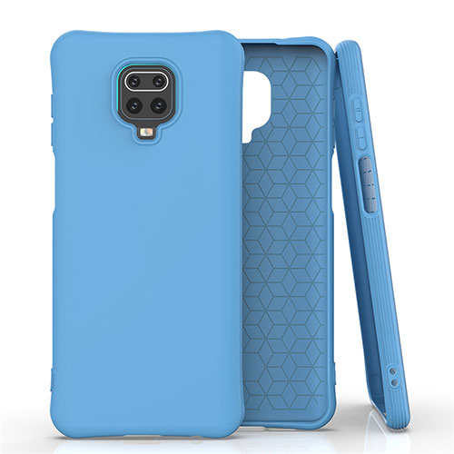 Ultra-thin Silicone Gel Soft Case 360 Degrees Cover C01 for Xiaomi Redmi Note 9 Pro Max Sky Blue