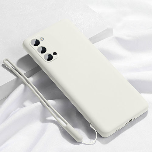 Ultra-thin Silicone Gel Soft Case 360 Degrees Cover C02 for Oppo Reno4 5G White