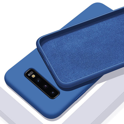 Ultra-thin Silicone Gel Soft Case 360 Degrees Cover C02 for Samsung Galaxy S10 Plus Blue