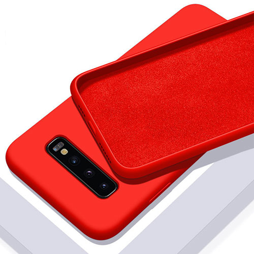 Ultra-thin Silicone Gel Soft Case 360 Degrees Cover C02 for Samsung Galaxy S10 Plus Red