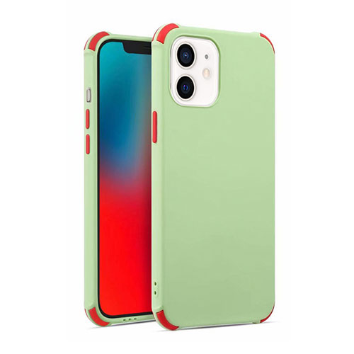 Ultra-thin Silicone Gel Soft Case 360 Degrees Cover C03 for Apple iPhone 12 Matcha Green