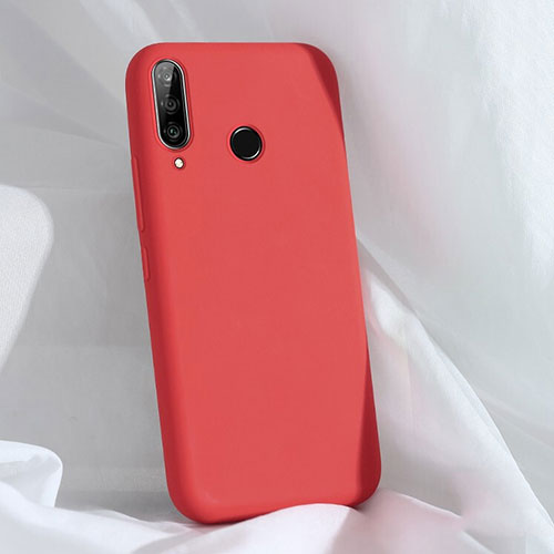 Ultra-thin Silicone Gel Soft Case 360 Degrees Cover C03 for Huawei P30 Lite New Edition Red