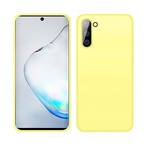 Ultra-thin Silicone Gel Soft Case 360 Degrees Cover C04 for Samsung Galaxy Note 10 5G Yellow