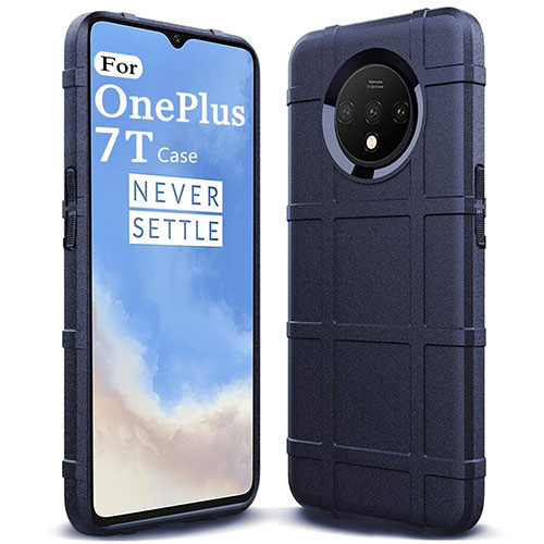 Ultra-thin Silicone Gel Soft Case 360 Degrees Cover C05 for OnePlus 7T Blue