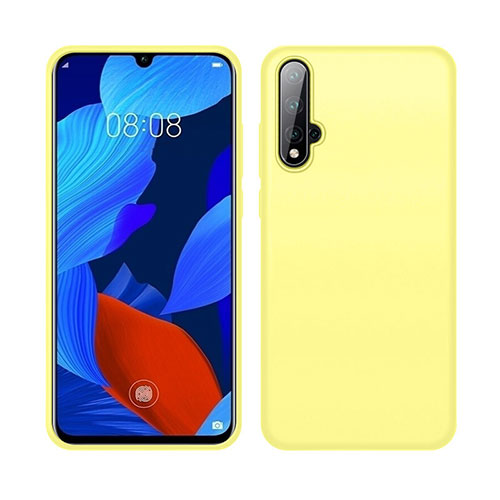 Ultra-thin Silicone Gel Soft Case 360 Degrees Cover C06 for Huawei Nova 5 Pro Yellow