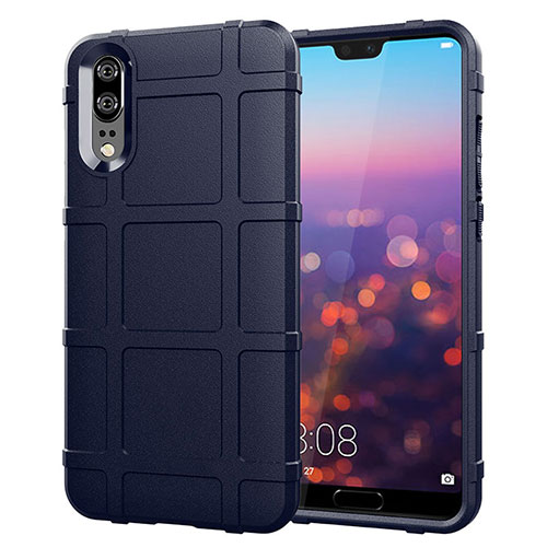 Ultra-thin Silicone Gel Soft Case 360 Degrees Cover C06 for Huawei P20 Blue